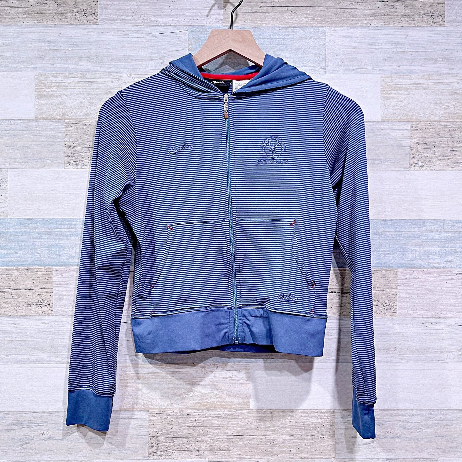 Other KAELIN 1/4 Zip Tech Hoodie Blue Stripe Tennis Womens Small Size S / US 4 / IT 40 - 1 Thumbnail