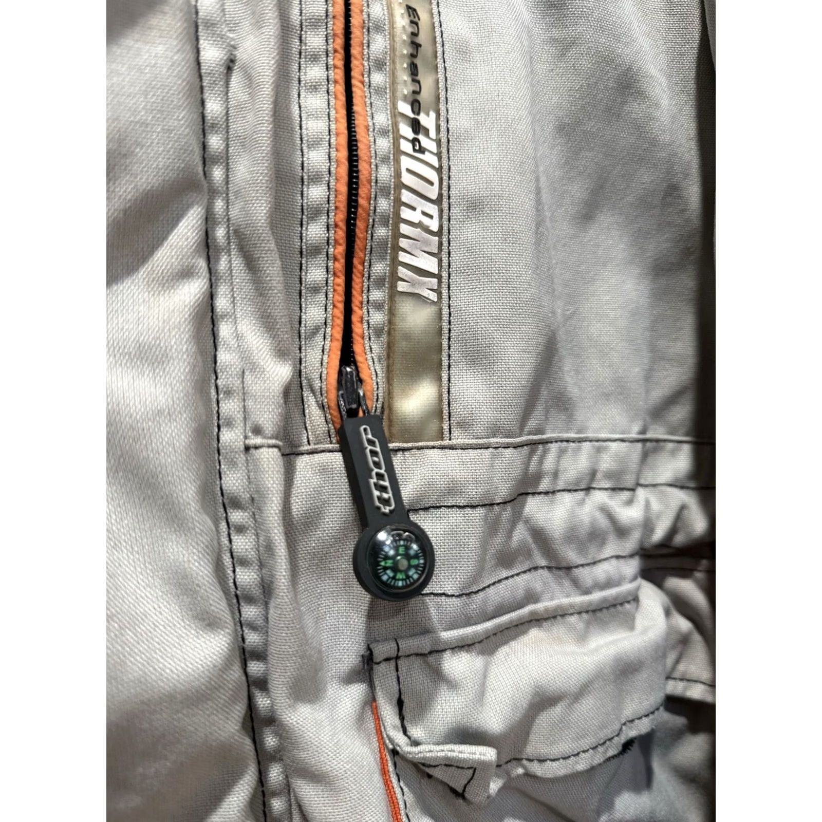 Vintage VINTAGE Thor Motocross Jacket Nylon - Gray - Large - Pockets - 90s Y2K Motorcycle Outer Shell Mens Jacket Size US L / EU 52-54 / 3 - 5 Thumbnail