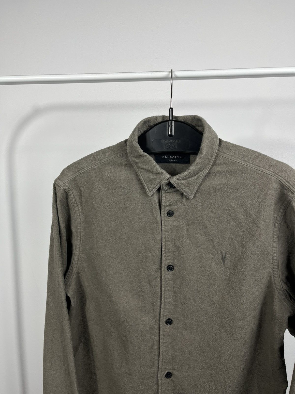 Allsaints AllSaints Khaki Button Up Shirt Minimal Logo Size XS Size US XS / EU 42 / 0 - 3 Thumbnail