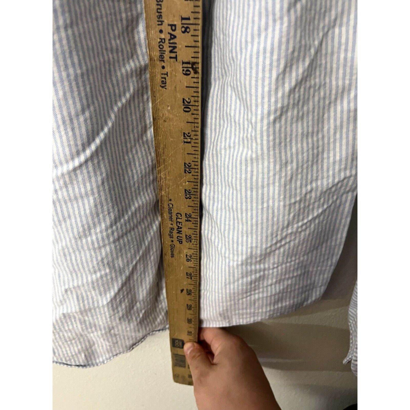 Tommy Hilfiger VINTAGE Tommy Hilfiger Shirt Mens XL Blue Cotton Button-Down Stripe Collared Button-Up Size US XL / EU 56 / 4 - 4 Thumbnail