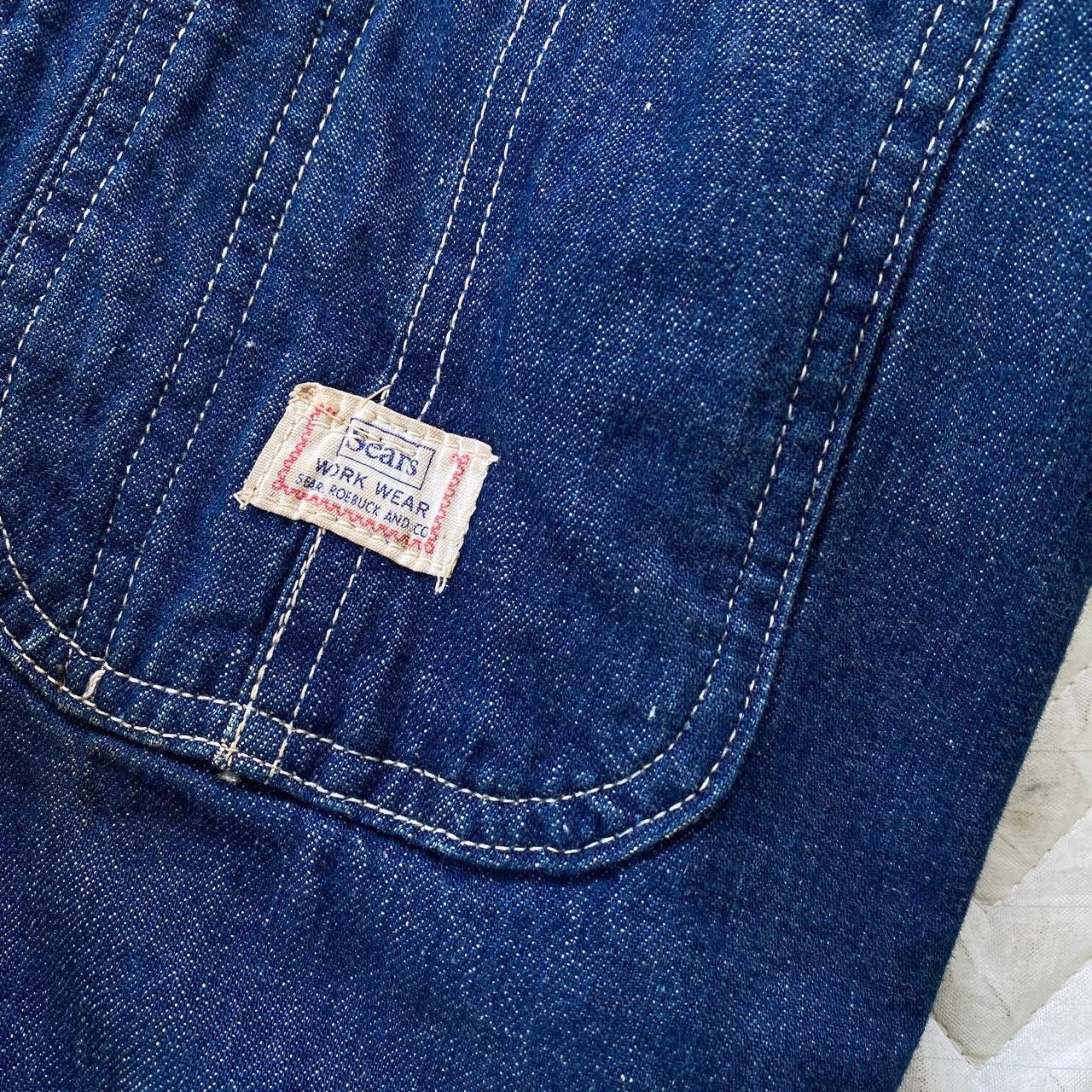 Sears True Vintage 50s Sears Denim Chore Jacket Size US XL / EU 56 / 4 - 5 Thumbnail