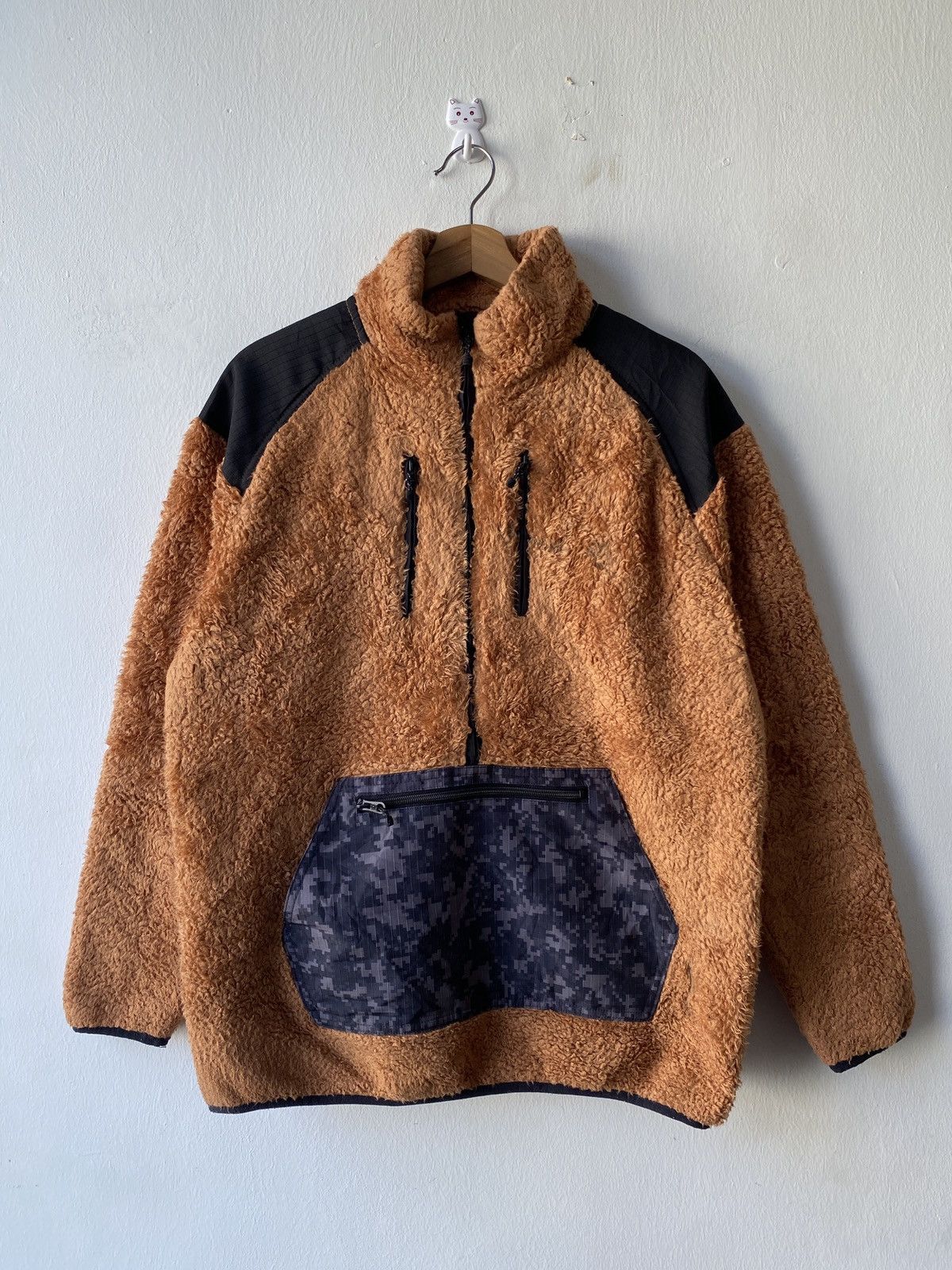 Japanese Brand Fieldcore Half Zipper Design Fleece Sherpa Jacket Size US L / EU 52-54 / 3 - 3 Thumbnail