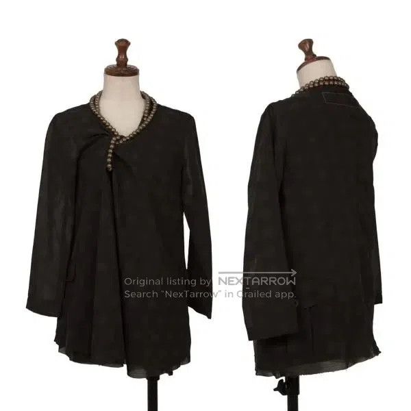 Junya Watanabe Junya Watanabe Black vintage beaded knit top Size S / US 4 / IT 40 - 1 Thumbnail