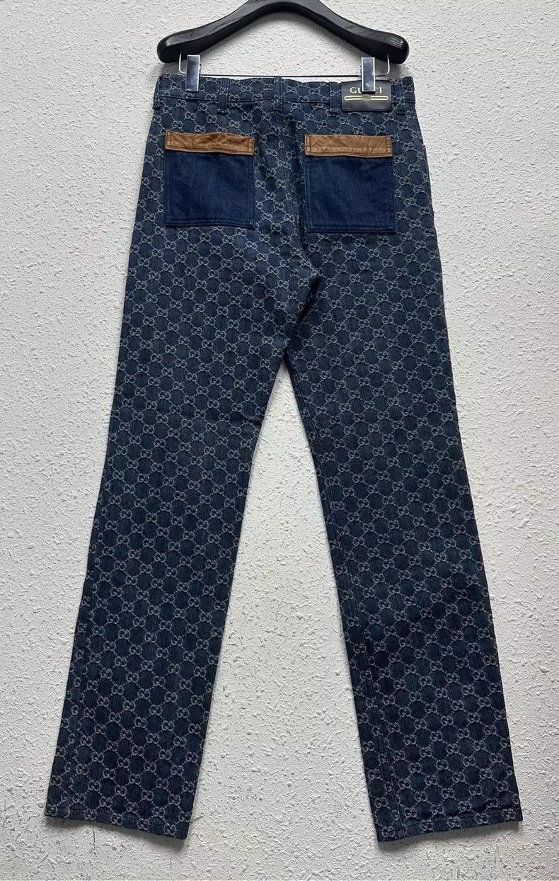 Gucci Double G full-print denim trousers