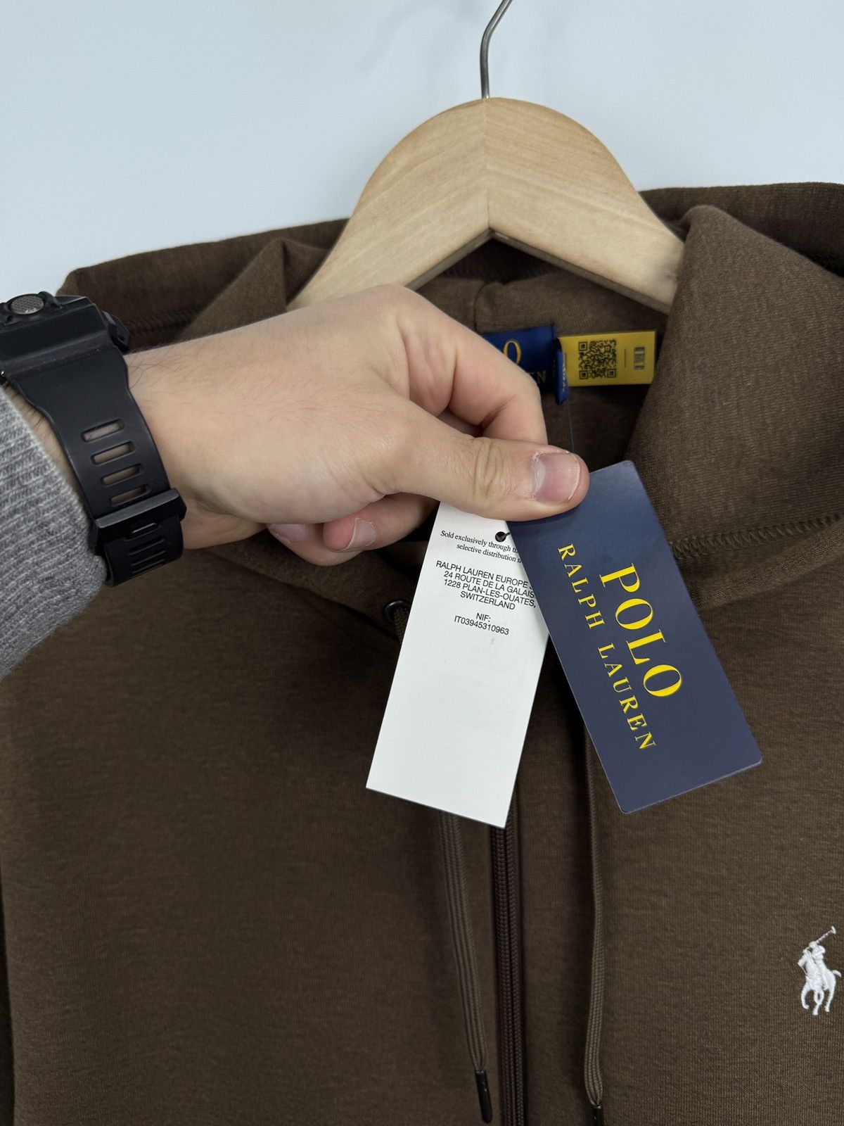 Polo Ralph Lauren 🇺🇸 NWT❗️Polo Ralph Lauren Double Knit Full Zip Hoodie Brown Size US M / EU 48-50 / 2 - 11 Thumbnail