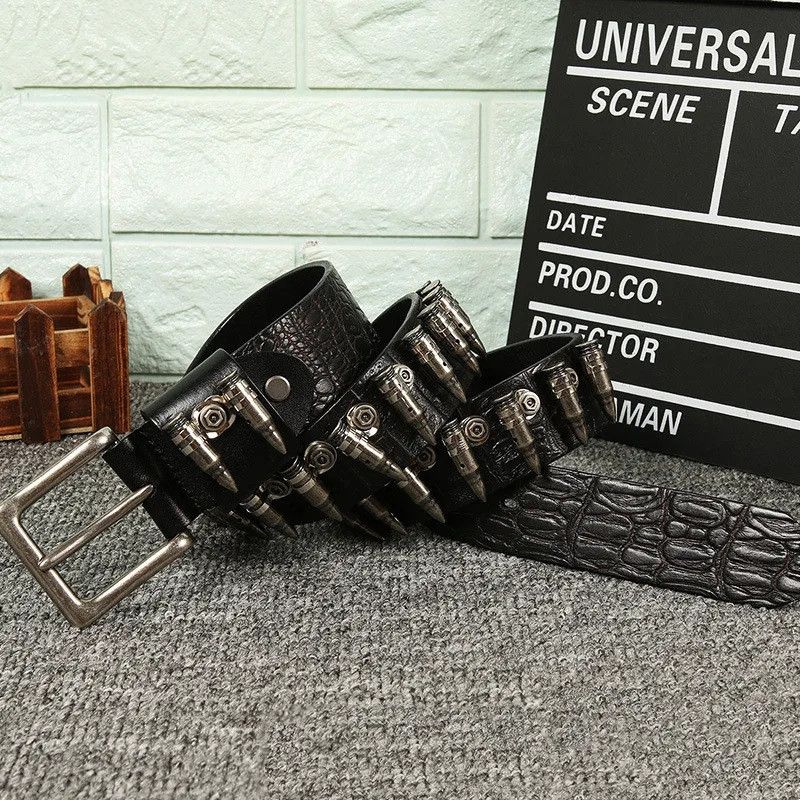 Other cow leather belts punk gothic Size ONE SIZE - 1 Thumbnail