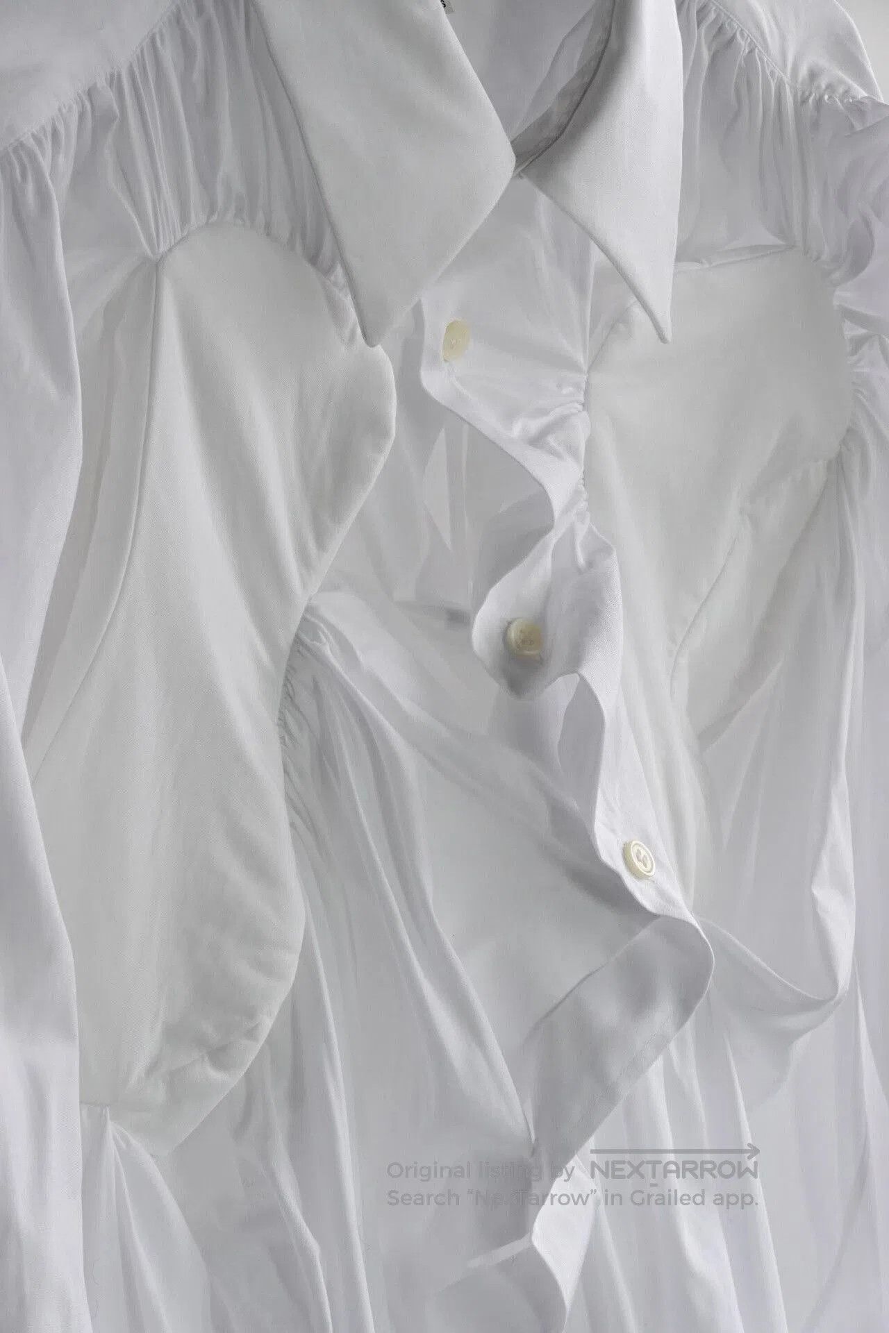 CDG by Comme des Garcons Comme des Garçons Asymmetrical White Shirt. Size US L / EU 52-54 / 3 - 5 Thumbnail