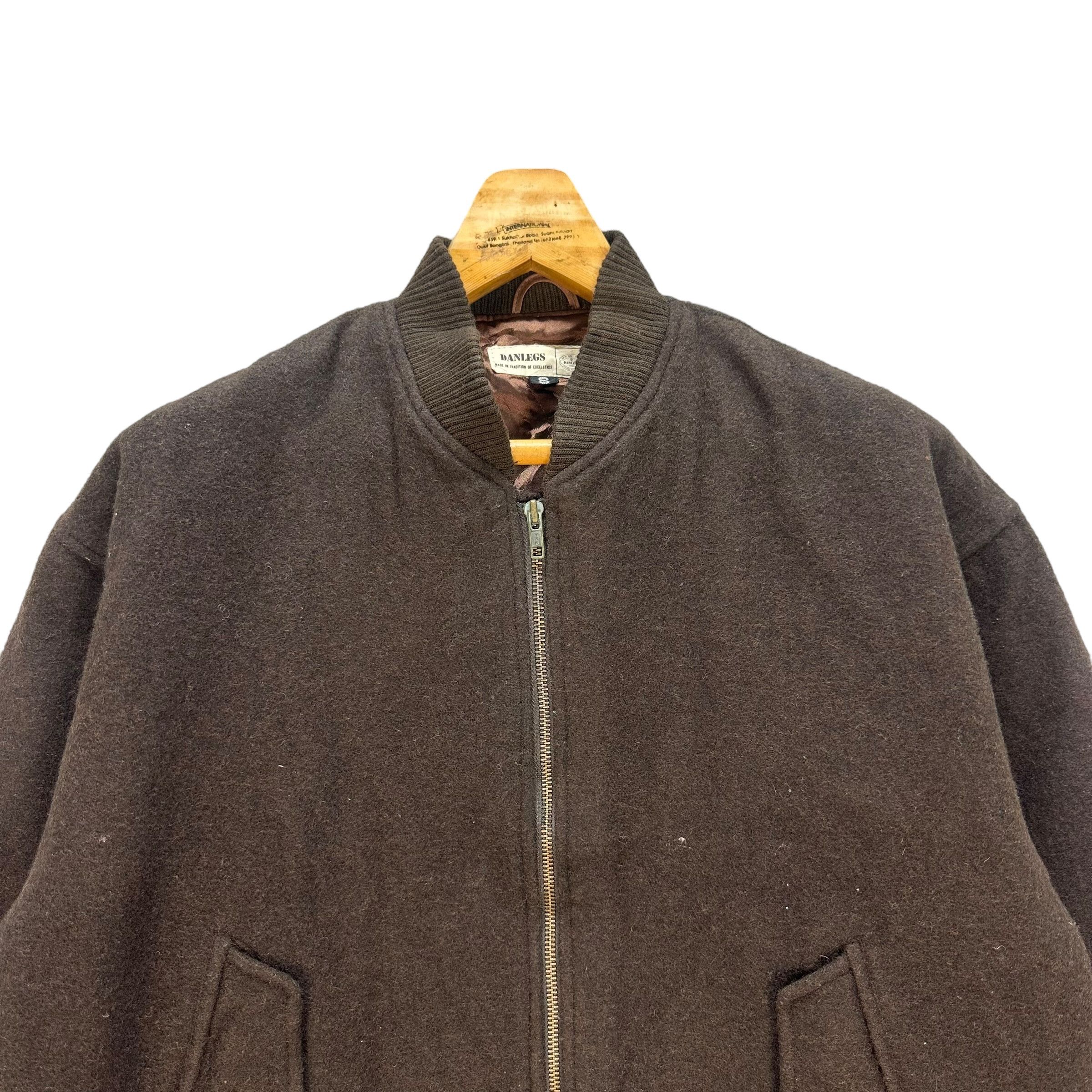 Vintage DANLEGS EMBROIDERY BIG LOGO WOOL BOMBER JACKET #8971-43 Size US S / EU 44-46 / 1 - 4 Thumbnail