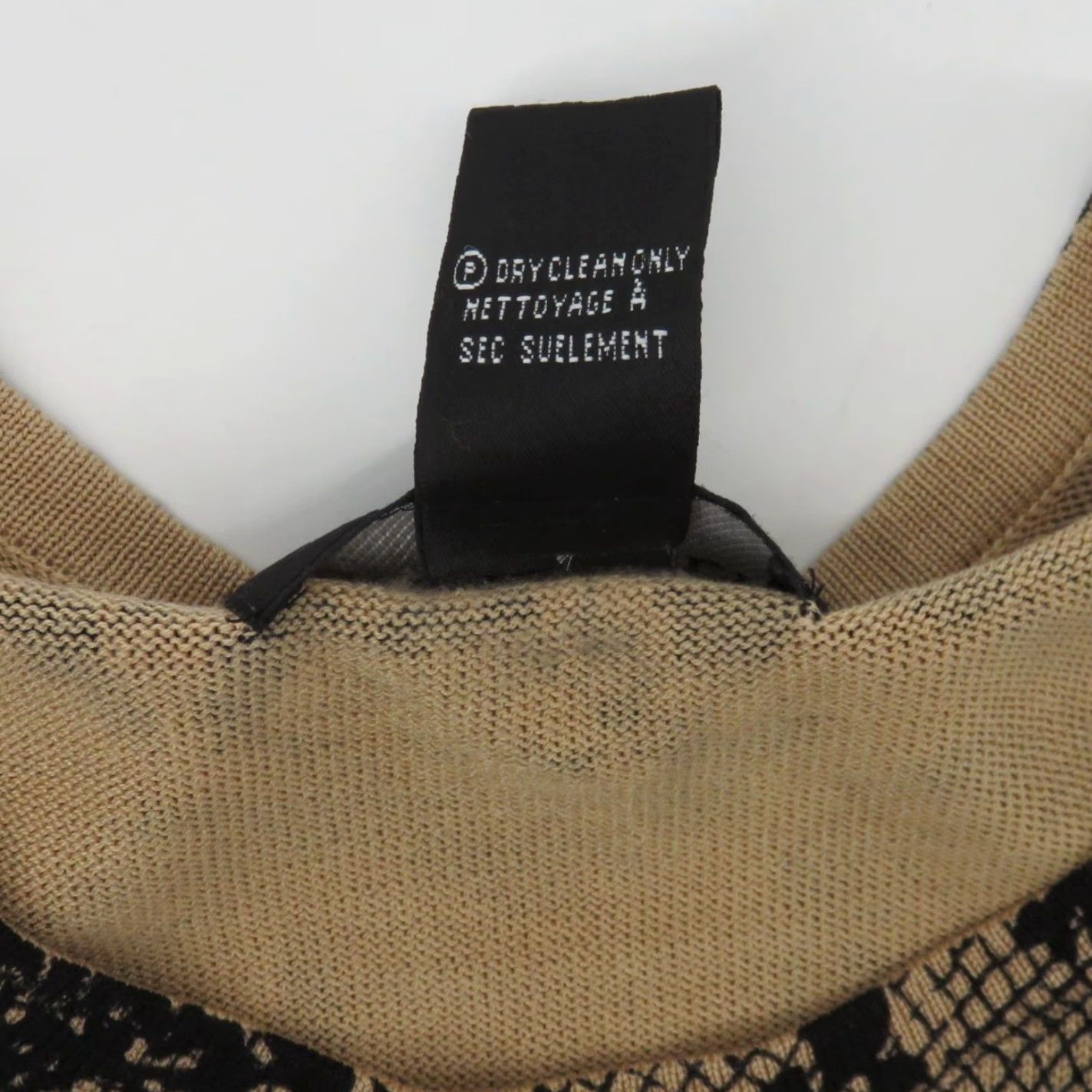 Vintage August Silk Knits Women M Black Floral Flower Lace Print Sleeveless Sweater Size M / US 6-8 / IT 42-44 - 7 Thumbnail