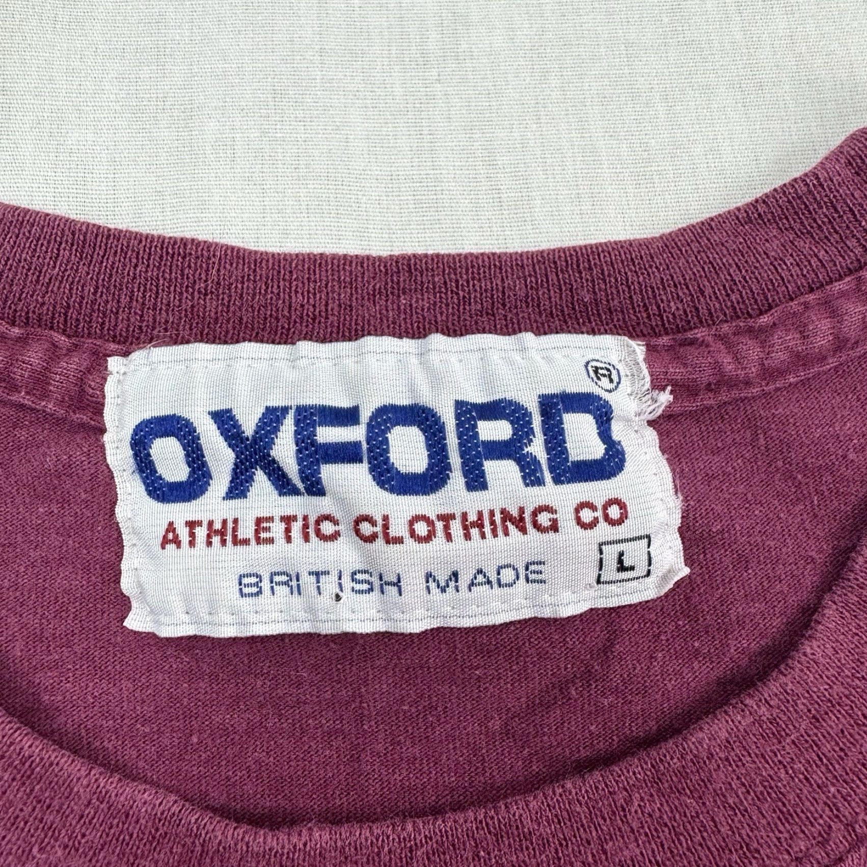 Vintage VINTAGE Oxford University Rugby T Shirt Adult Large College British Made School Shirt Mens Red 90s, University, College, School Oxford Shirt Mens Size US L / EU 52-54 / 3 - 3 Thumbnail