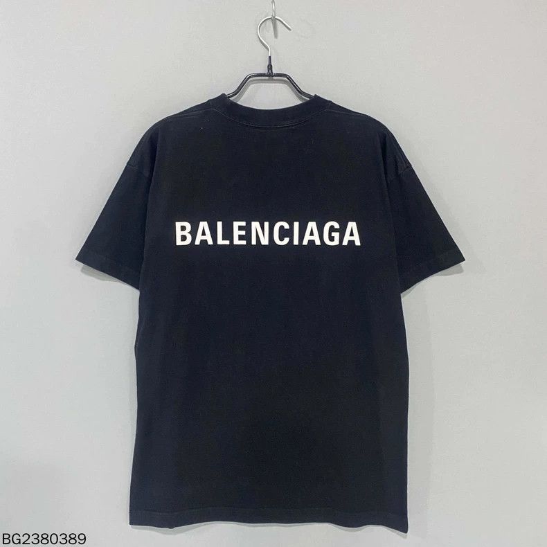 Balenciaga Balenciaga Black Front and Back Letter Logo Short Sleeve Size US S / EU 44-46 / 1 - 4 Thumbnail