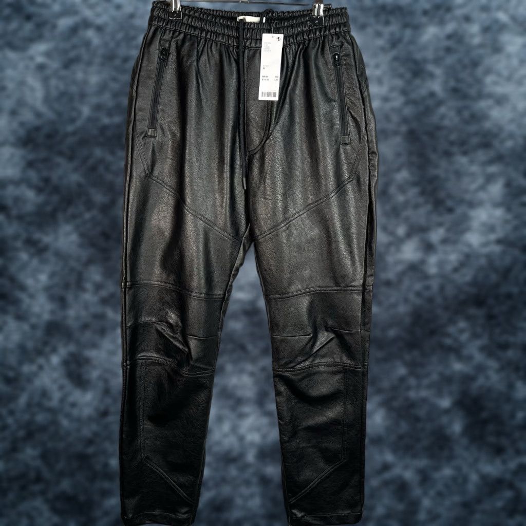 CLOT NWT! Standard Cloth Pants Womens XS Black Faux Leather Biker Ankle Zip Size 26" / US 2 / IT 38 - 1 Thumbnail