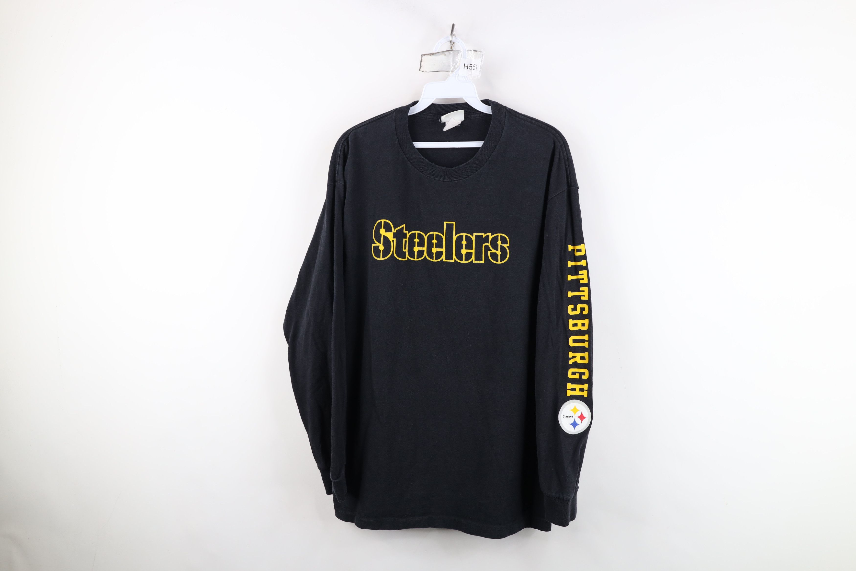 Vintage Vintage 90s Pittsburgh Steelers Football Long Sleeve T-Shirt Size US L / EU 52-54 / 3 - 1 Thumbnail