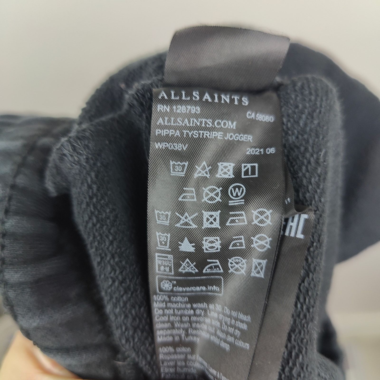 Allsaints AllSaints Pippa Pinstripe Jogger Womens 2 Black Size 26" / US 2 / IT 38 - 7 Thumbnail