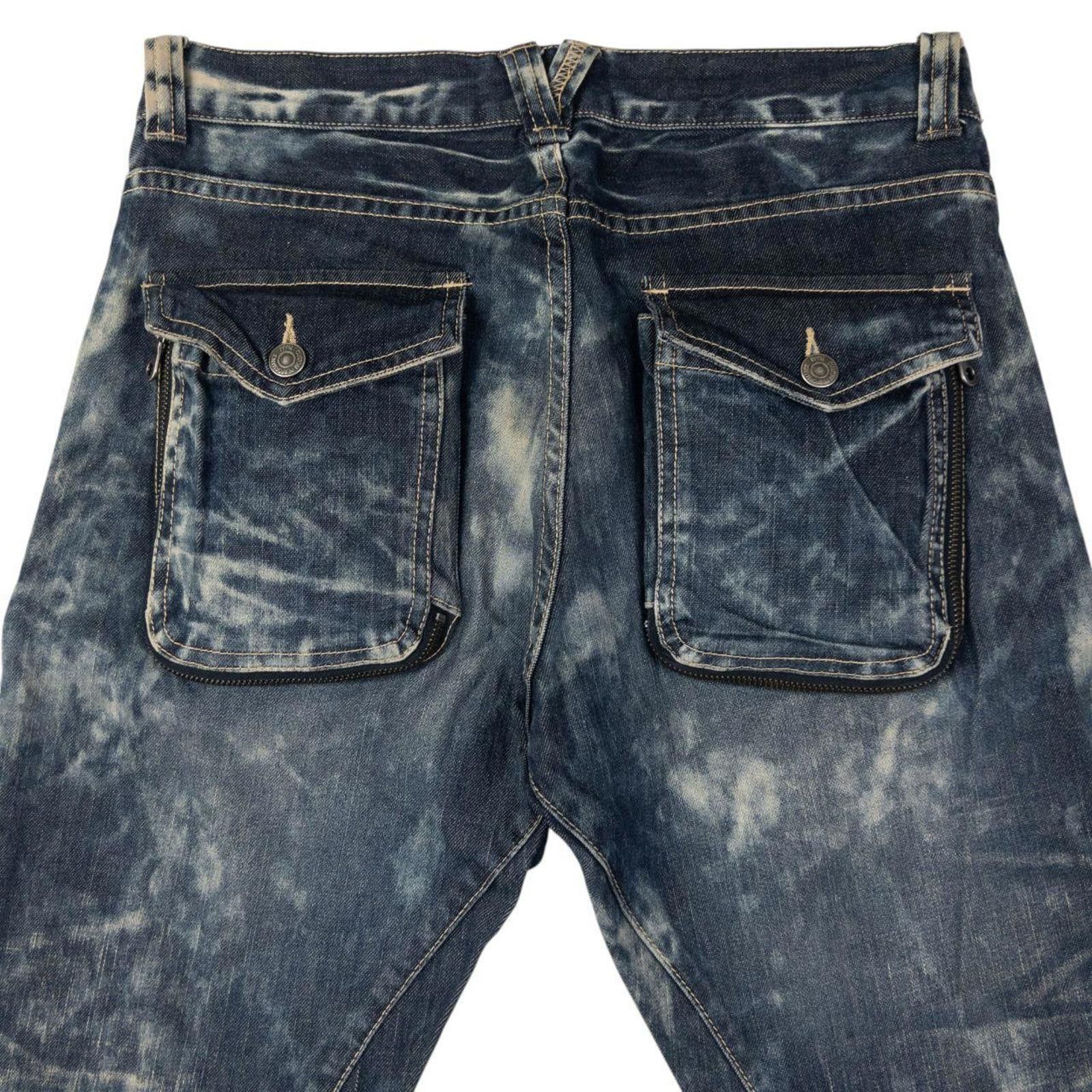 Other Vintage PPFM Curved Stacked Leg Denim Jeans Size W33 Size US 33 - 4 Thumbnail