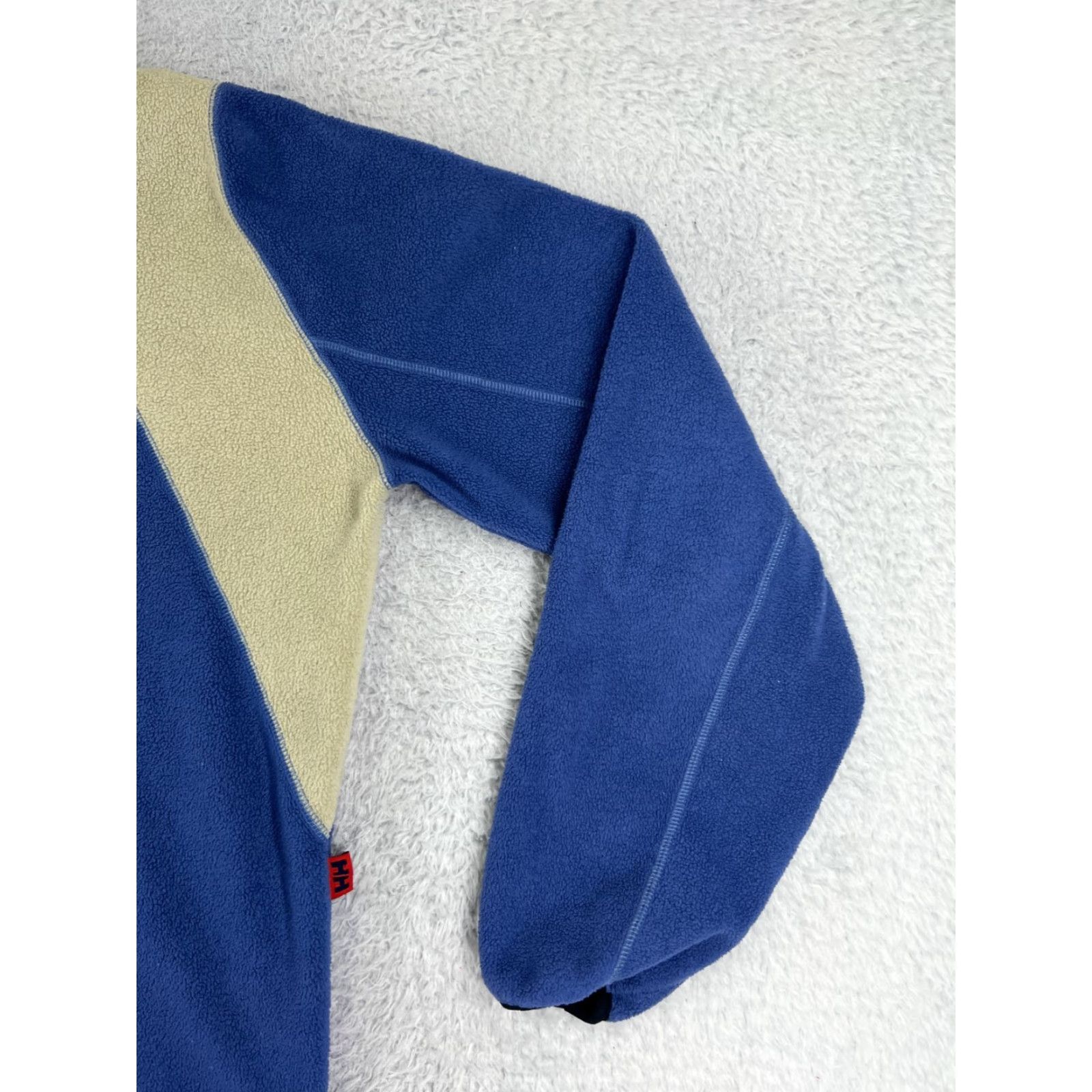 Helly Hansen Helly Hansen Sweater Mens Medium Blue Beige Long Sleeve 1/4 Zip Fleece Polyester Size US M / EU 48-50 / 2 - 5 Thumbnail