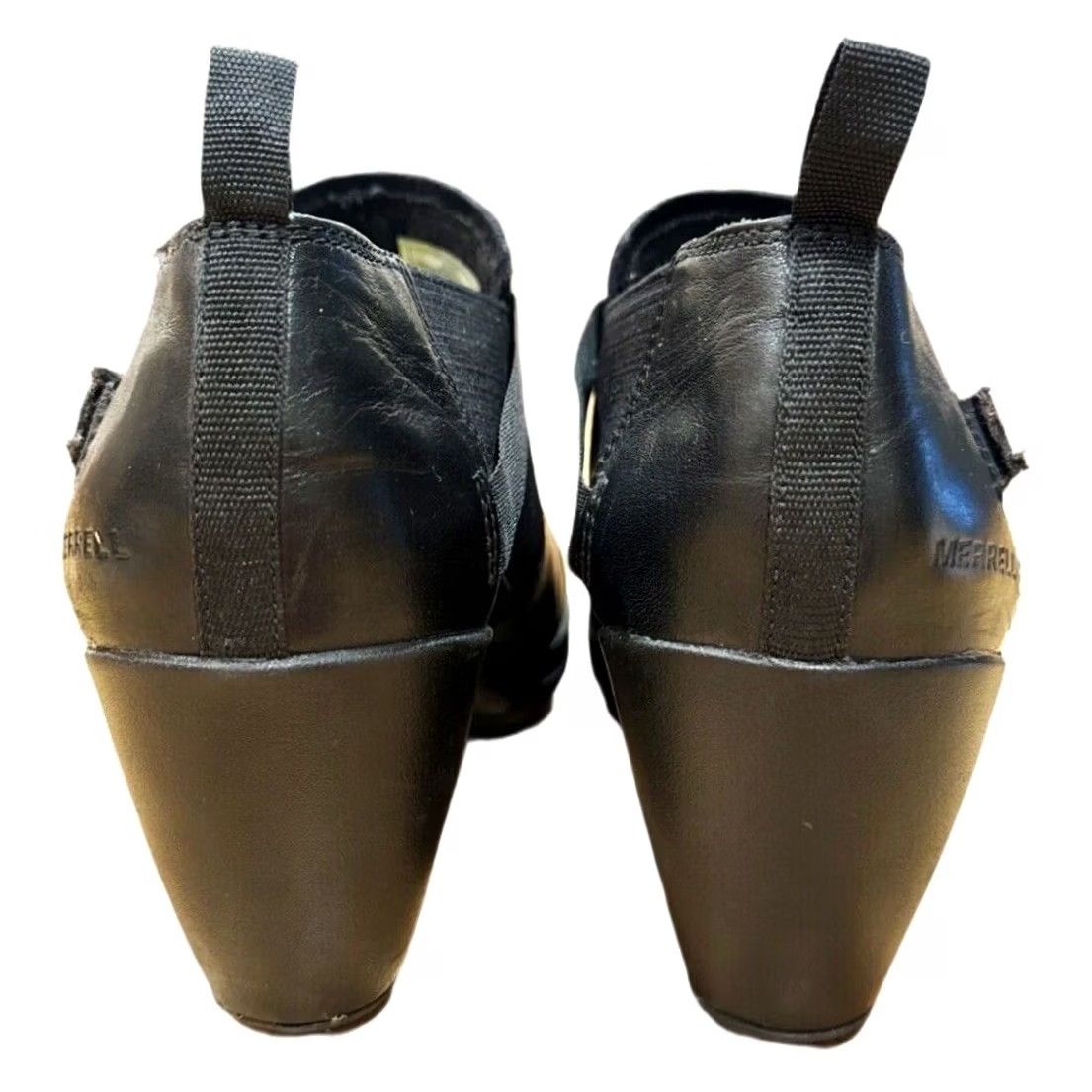 Merrell Merrell Evera Rush Women's Boots Heeled Ankle Booties Black Leather Harness 8 Size US 8 / IT 38 - 5 Thumbnail