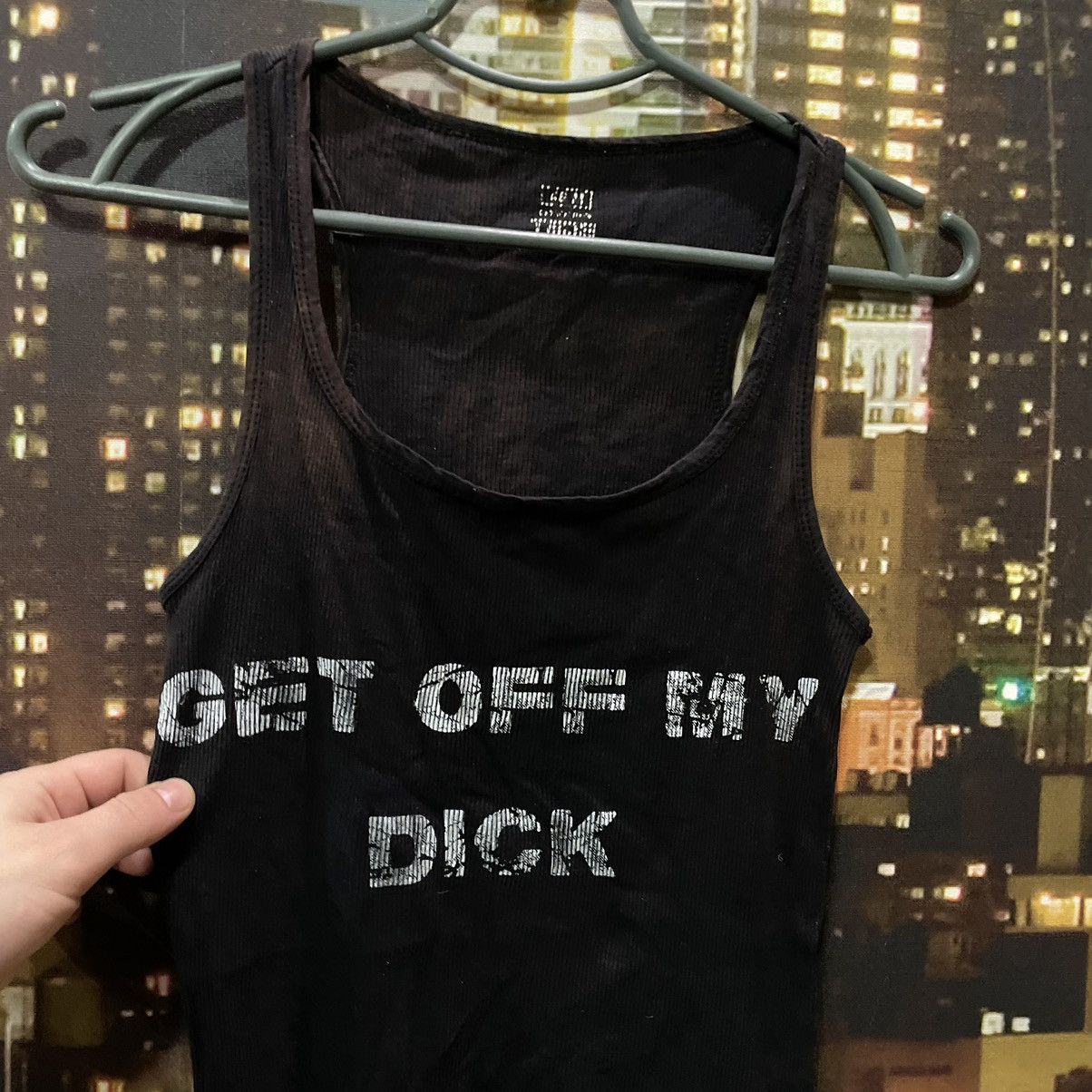 Band Tees OPIUM TANK TOP HUMOR GET OFF MY DICK PENIS FADE PORNO STAR Size US S / EU 44-46 / 1 - 4 Thumbnail