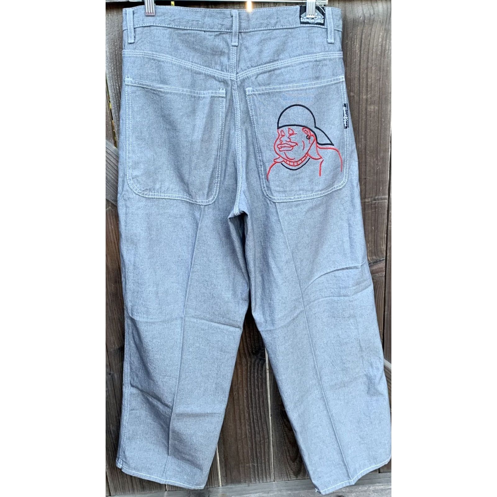 Vintage VINTAGE Garment Stage Jeans Skater Raver 90s JeAnS 30 32 1/2 in Waist Mens Denim Gray 5-Pocket 30 7/8” Inseam US Made Size US 30 / EU 46 - 7 Thumbnail