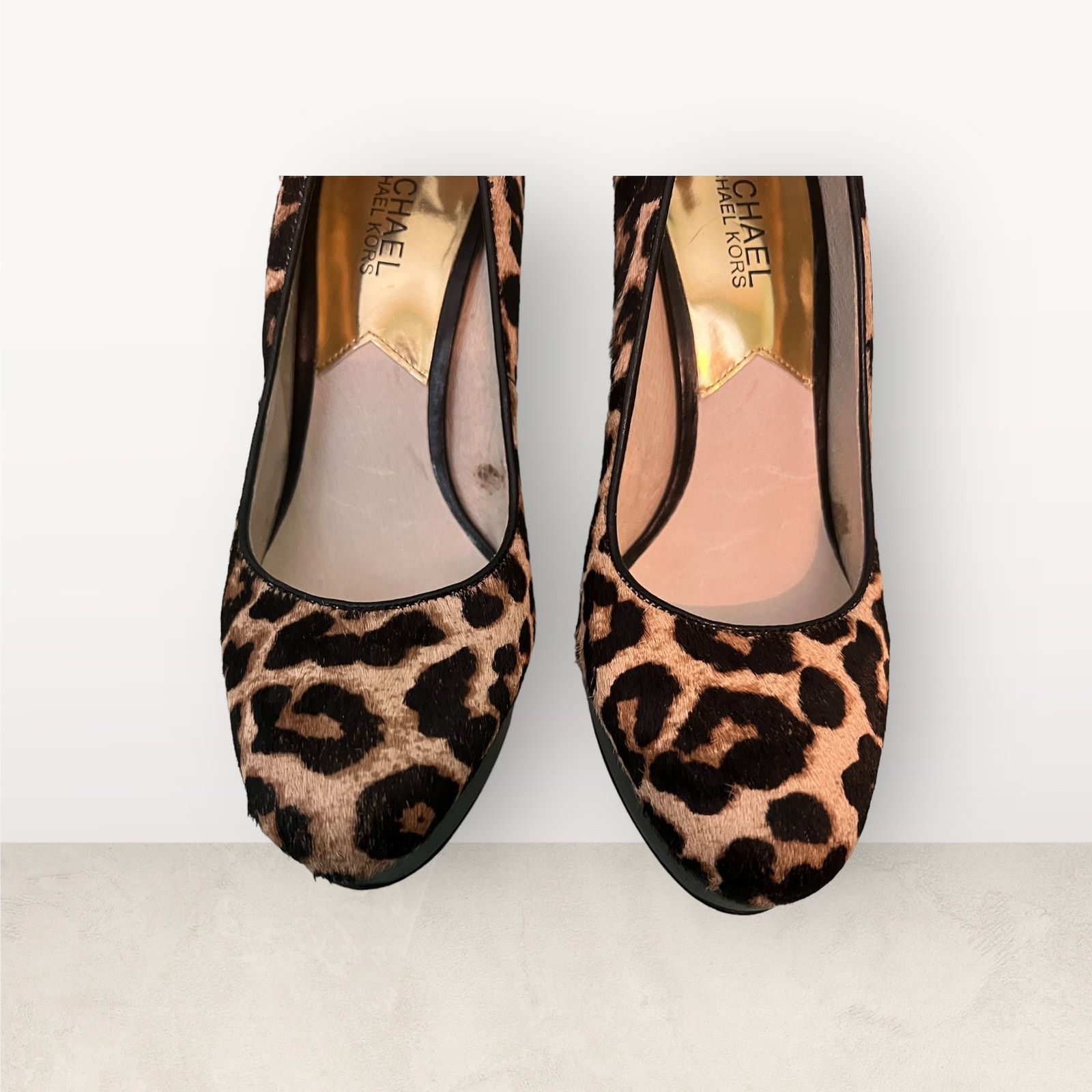 Michael Kors Michael Kors Calf Hair Platform Gold Chain Around Heel 7.5 Size US 7.5 / IT 37.5 - 2 Thumbnail