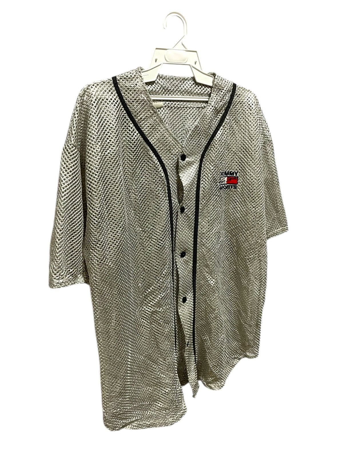 Tommy Hilfiger VTG 90s TOMMY SPORTS MLB DESTROYED MESH JERSEY Size US XL / EU 56 / 4 - 3 Thumbnail