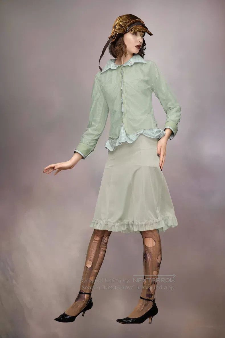Maison Margiela Maison Margiela 25SS show tulle plaid double shirt| Size S / US 4 / IT 40 - 9 Thumbnail