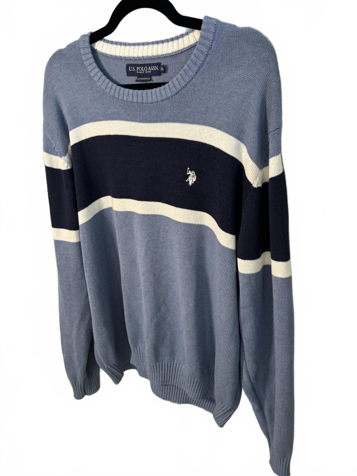 U.S. Polo Assn. U.S. Polo Assn. Men's Striped Crew Neck Sweater XXL Size US XXL / EU 58 / 5 - 5 Thumbnail