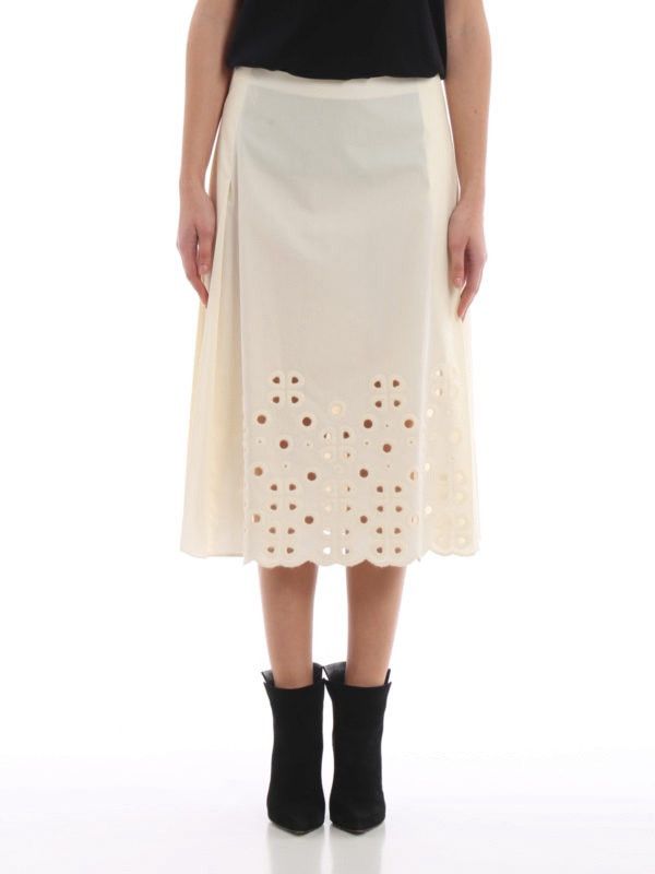 Fendi FENDI Taffeta and broderie anglaise flared skirt Size 24" / US 00 / IT 34 - 12 Thumbnail