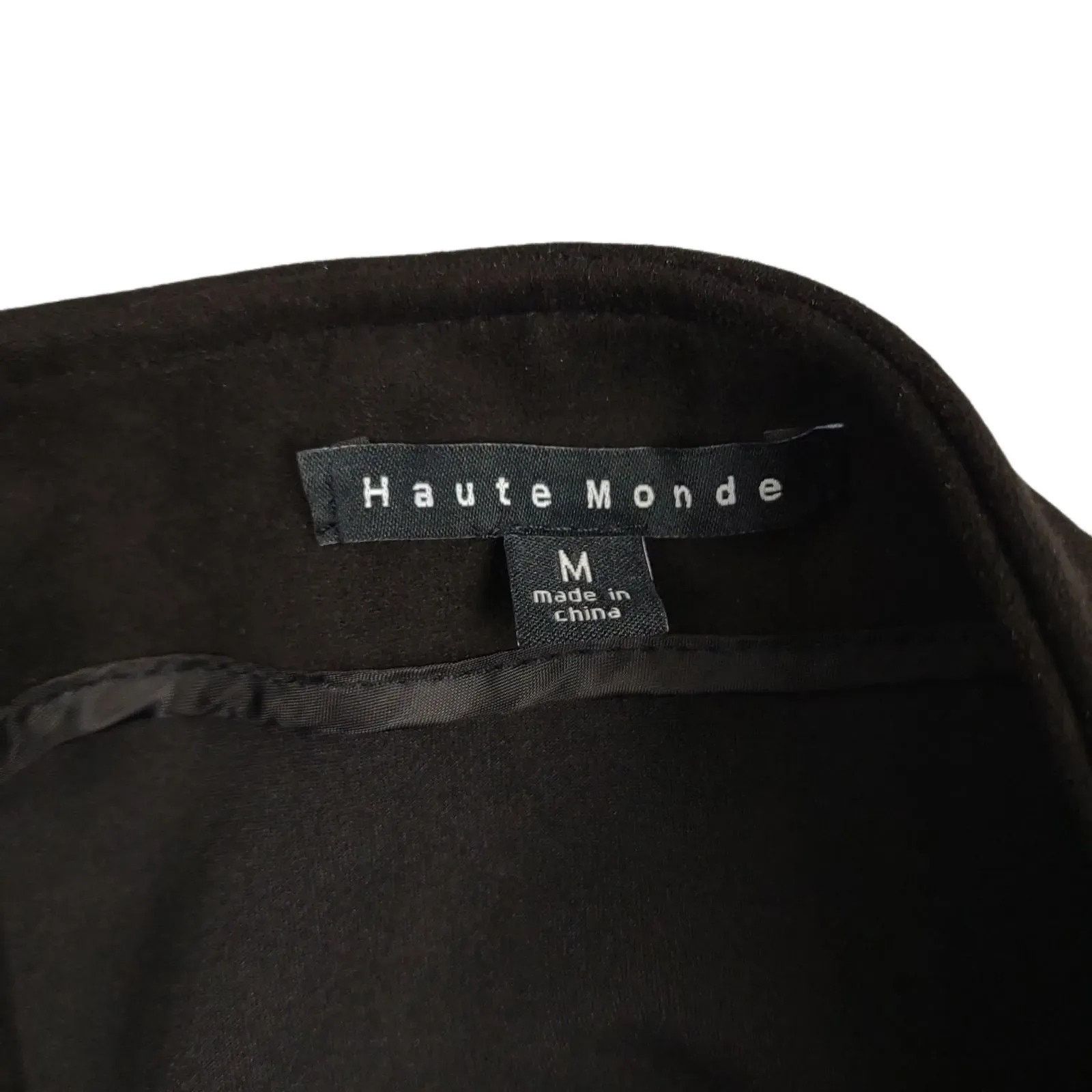 Other HAUTE MONDE Black Faux Suede Stretch Mini Skirt, NWT Size 28" / US 6 / IT 42 - 5 Thumbnail