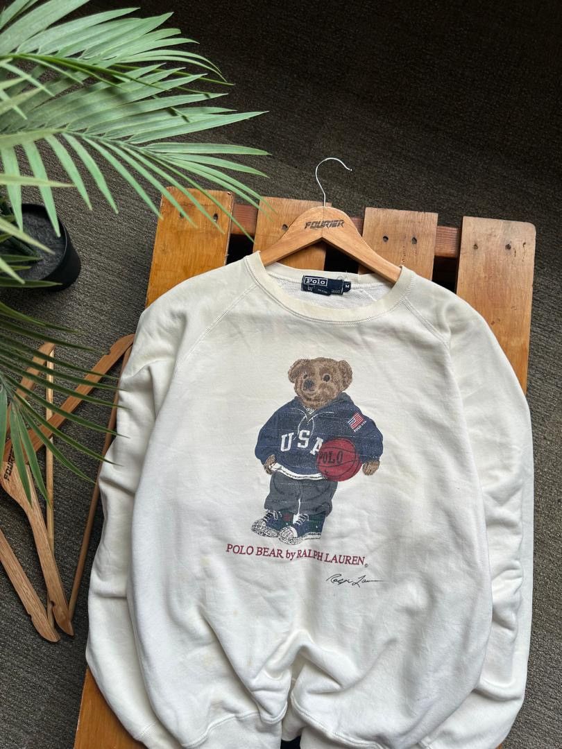 Polo Ralph Lauren × Vintage VINTAGE POLO BEAR SWEATSHIRT Size US M / EU 48-50 / 2 - 2 Thumbnail