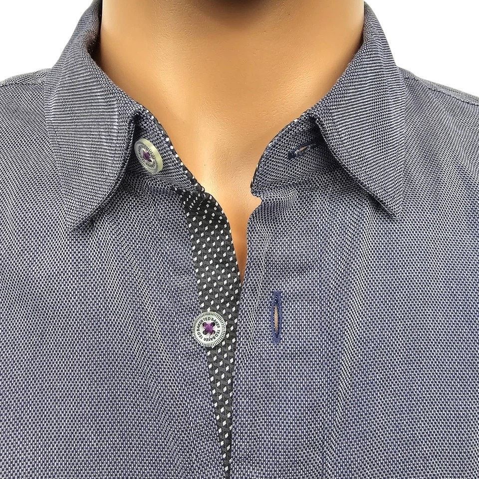 Ted Baker TED BAKER IFEL Semi Plain Shirt Micro Dot Navy Size 6 XXL XL Size US XXL / EU 58 / 5 - 4 Thumbnail