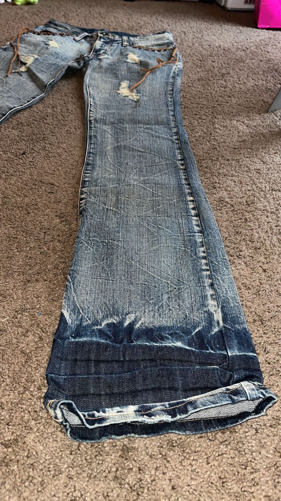If Six Was Nine × Japanese Brand B. S Limited Real Vintage Blue Wash Jeans Bootcut Size US 31 - 2 Thumbnail