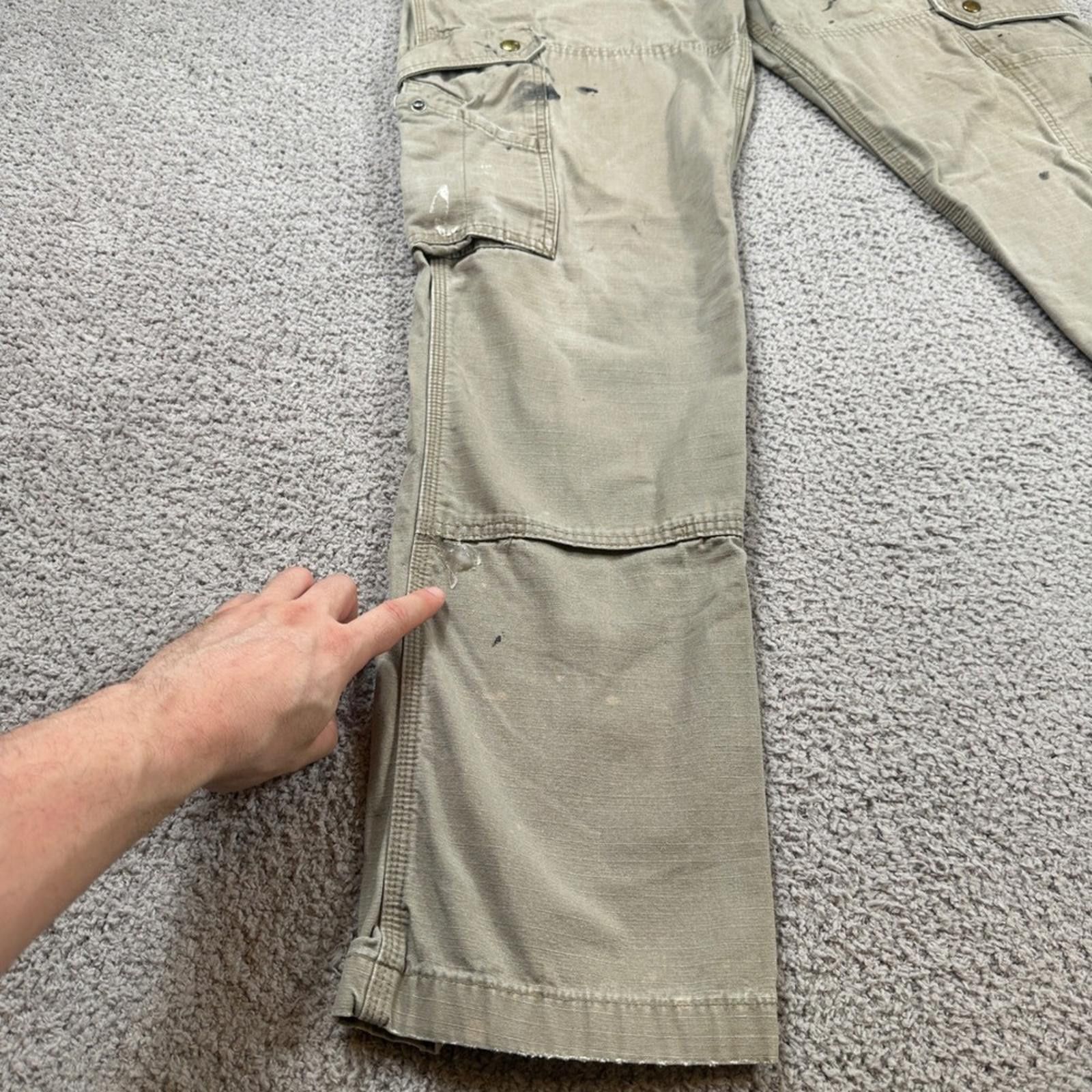 Carhartt Carhartt B342 DES Relaxed Fit Cargo Pants 34x34 Khaki Men Size US 34 / EU 50 - 6 Thumbnail