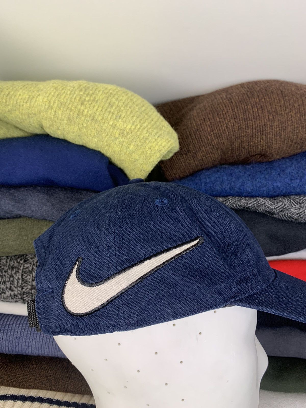 Nike × Vintage Vintage Nike Big Swoosh Cap Hat Size ONE SIZE - 4 Thumbnail