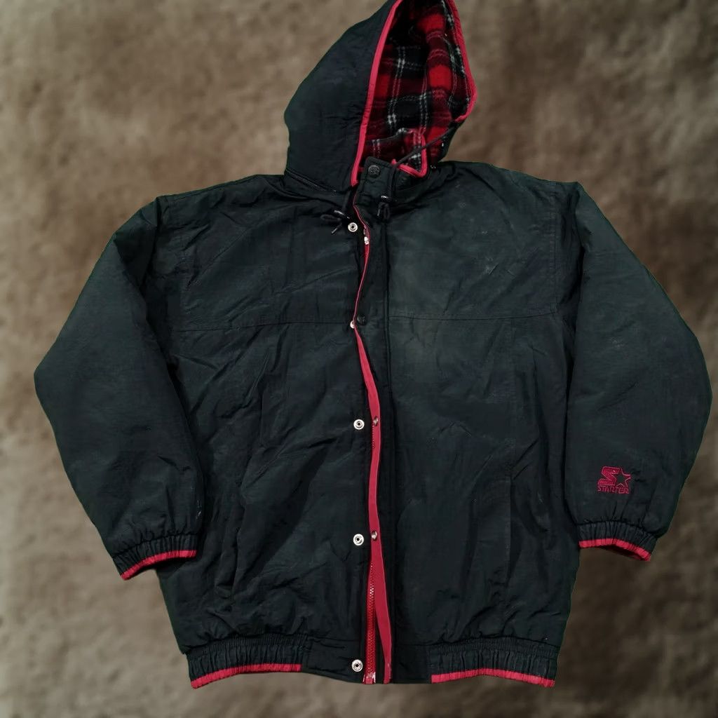 Starter VINTAGE STARTER BLACK HOODED PUFFER JACKET MENS SIZE M MEDIUM Size US M / EU 48-50 / 2 - 1 Thumbnail