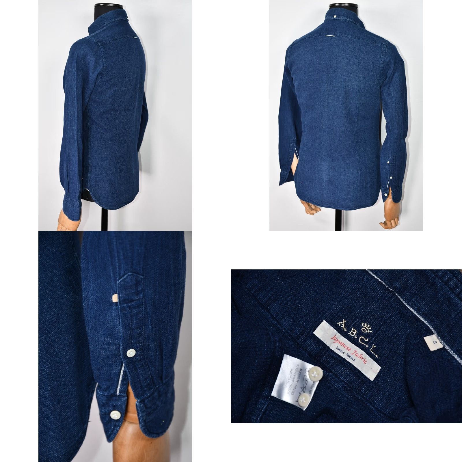 Vintage A.B.C.L JAPAN Cotton Shirt Button-Down Indigo Men’s size S Shirt Size US S / EU 44-46 / 1 - 8 Thumbnail