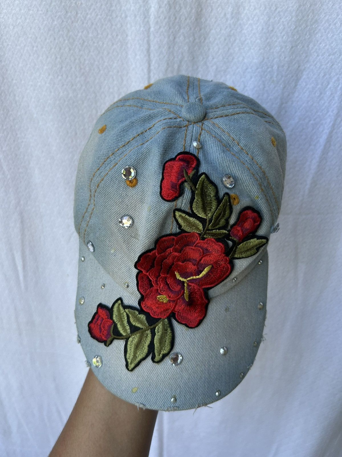 If Six Was Nine × Japanese Brand × Le Grande Bleu (L.G.B.) Rose flowers patch studded style hats Size ONE SIZE - 4 Thumbnail