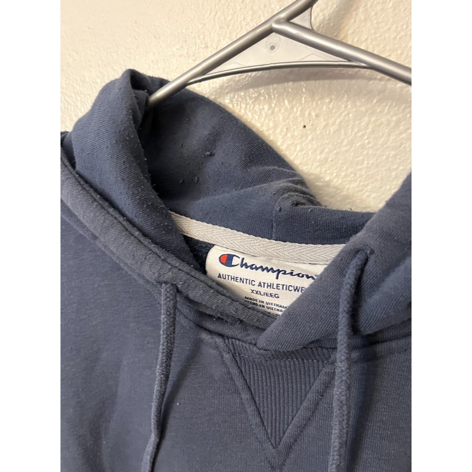 Champion Champion Hoodie Mens 2XL Blue Logo Embroidered Hooded 2XL Pullover Fleece Gym & Training Logo Size US XXL / EU 58 / 5 - 4 Thumbnail