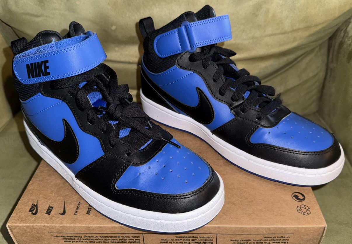 Nike Nike “Black Game Royal” Court Borough Mid 2 sneakers, GS NEW Size US 6.5 / EU 39-40 - 2 Thumbnail