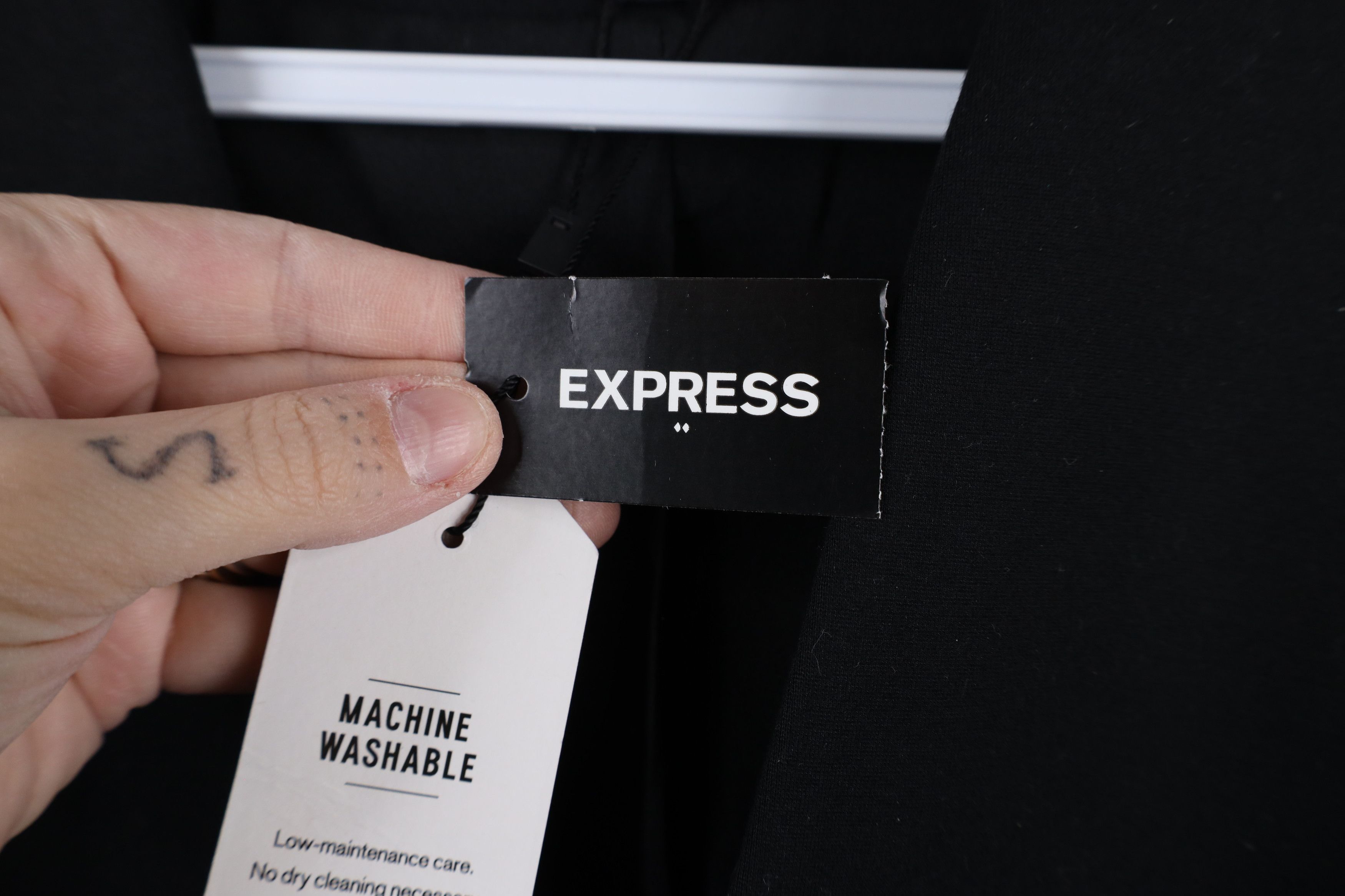 Express × Vintage New Express Open Front Blazer Suit Jacket Sport Coat Black Size M / US 6-8 / IT 42-44 - 6 Thumbnail
