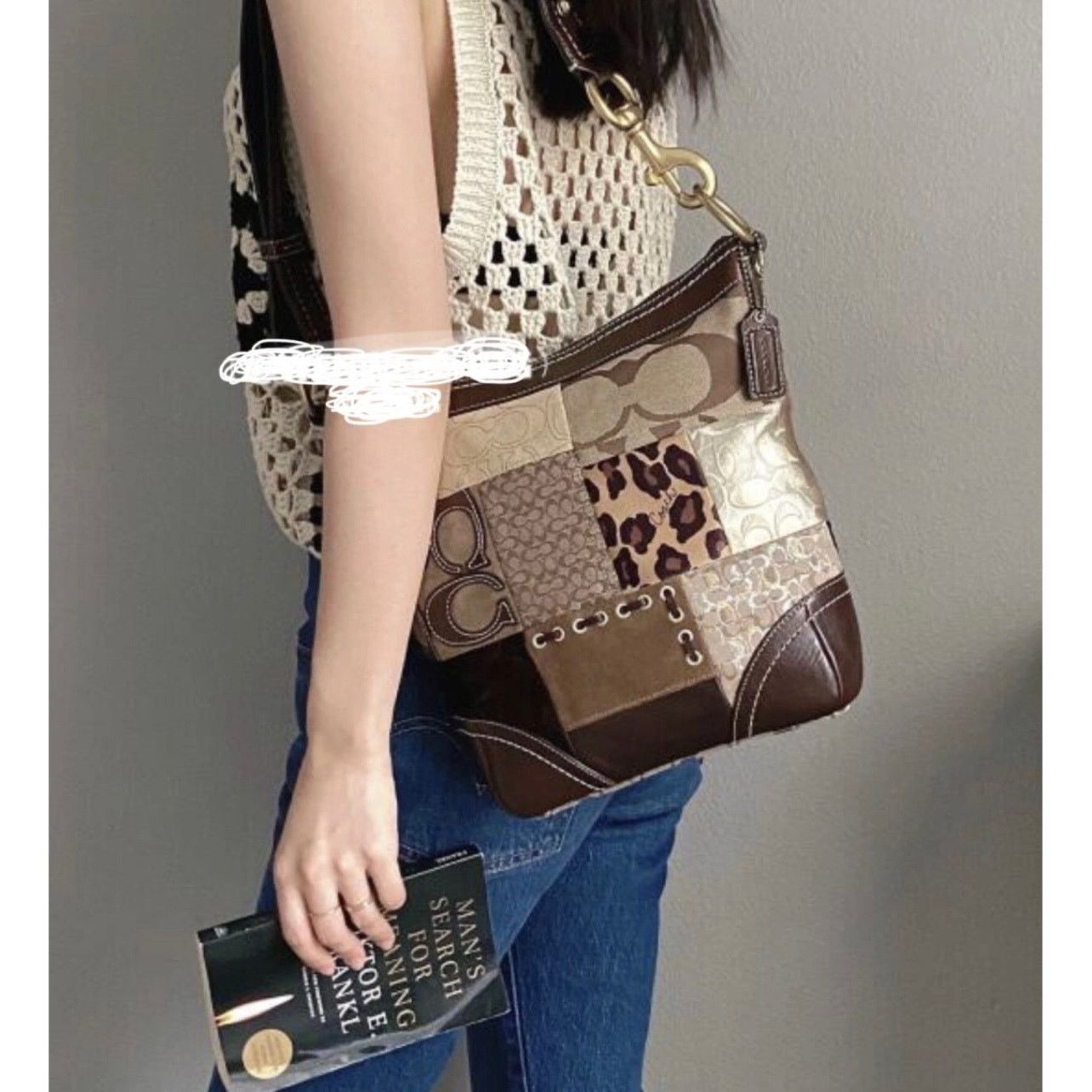 Coach COACH Patchwork Multicolor Bucket Crossbody Bag F12840 Size ONE SIZE - 3 Thumbnail