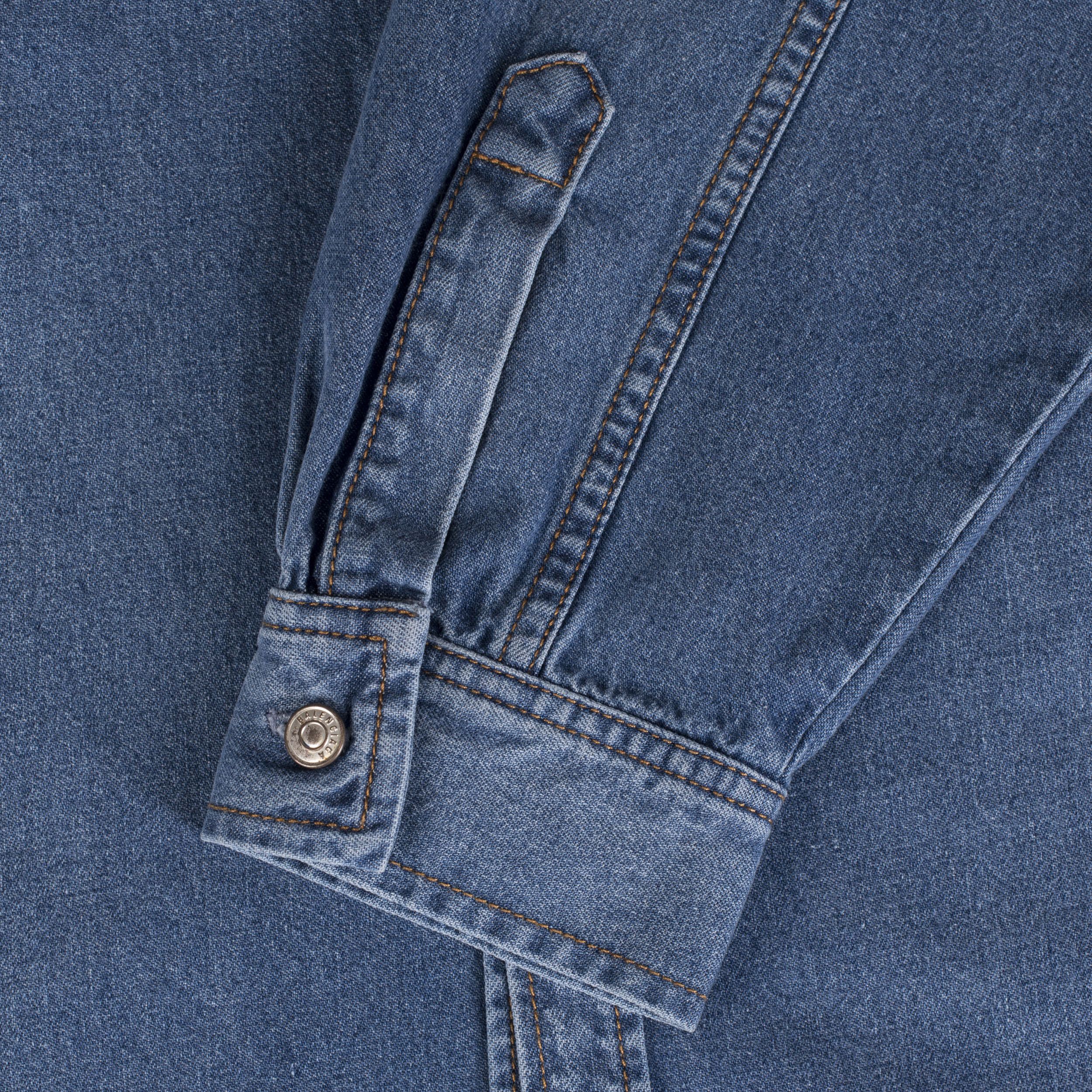 Balenciaga I Love Techno Embroidered Oversized Denim Shirt Size US S / EU 44-46 / 1 - 13 Thumbnail