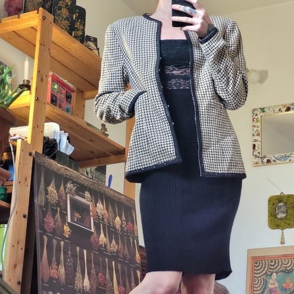 Other Escada Vintage Italian Blazer Wool & Silk Blend - Size 38 Size XS / US 0-2 / IT 36-38 - 5 Thumbnail