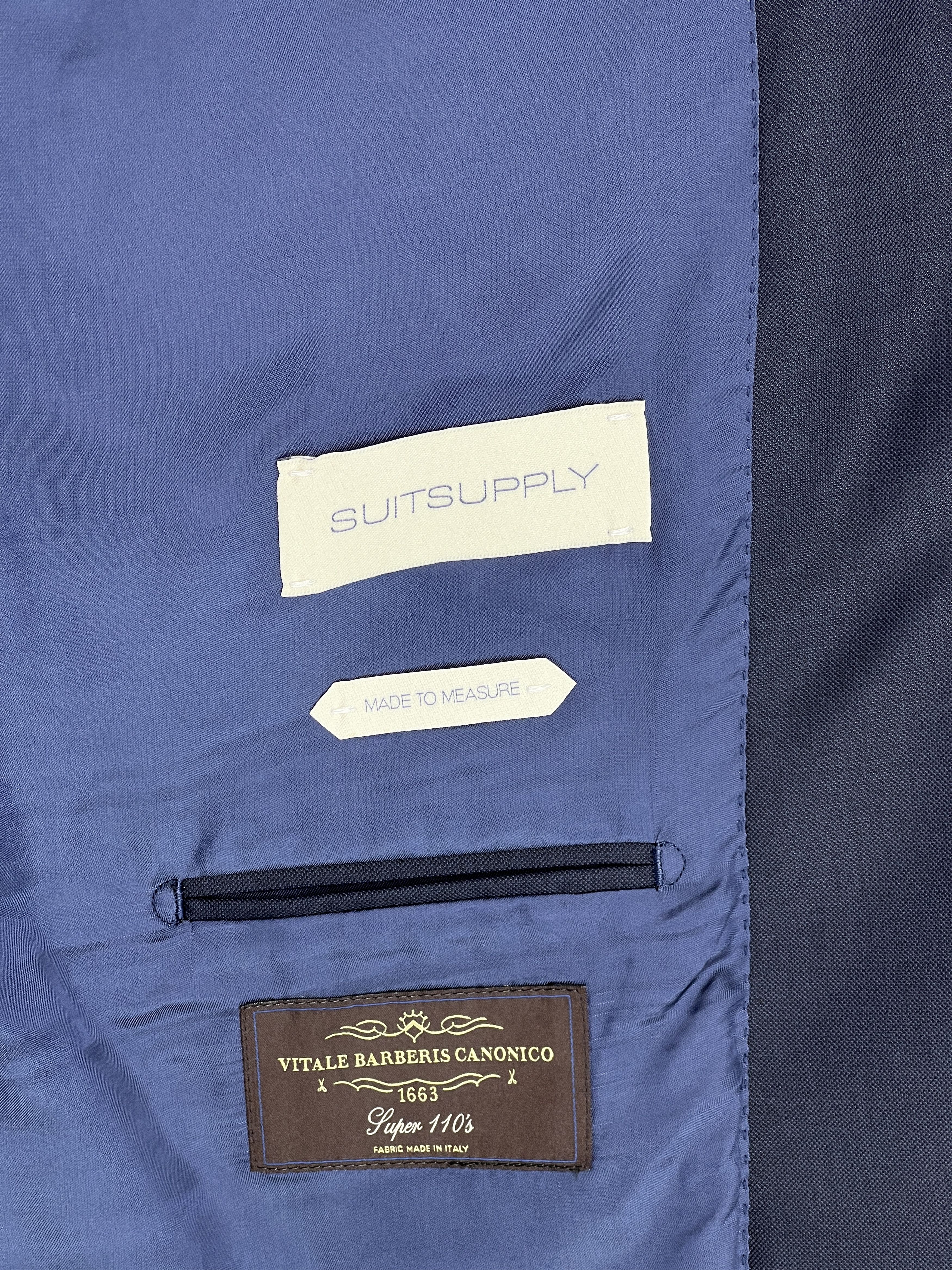 Suitsupply Lazio Wool Formal Blazer Waistcoat Suit EU:56; UK/US:46R Size 46R - 10 Thumbnail