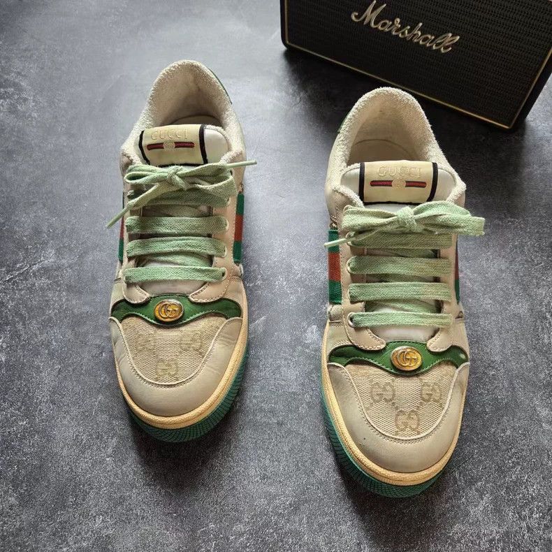 Gucci gucci distressed print sneakers size 7.5-dmc Size US 7.5 / EU 40-41 - 1 Thumbnail