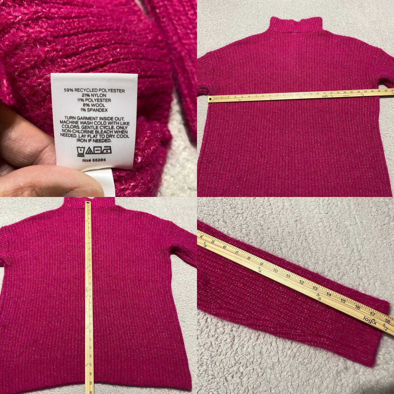 Express **Womens Pink Large Fuzzy Knit Embellished Express Sweater** User: **Womens Large Pink Fuzzy Knit Embellished Express Sweater** Size L / US 10 / IT 46 - 8 Thumbnail