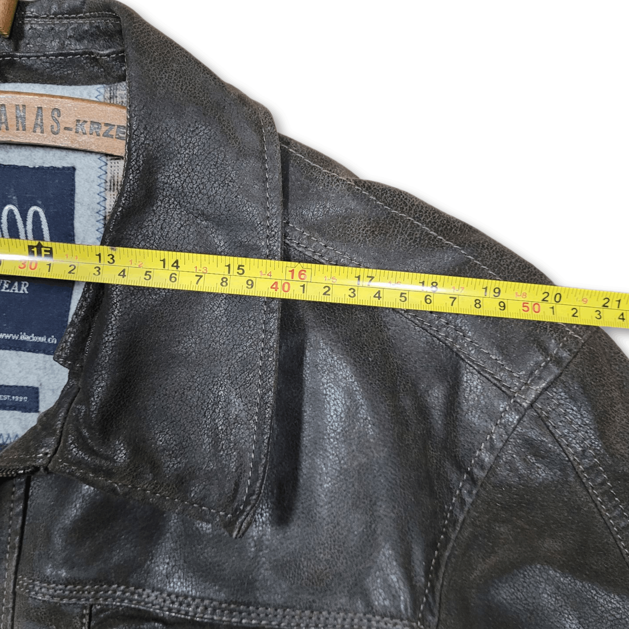 Vintage LEATHER JACKET - Men's leather jacket - Swiss Bomber - XXL Size US XL / EU 56 / 4 - 9 Thumbnail