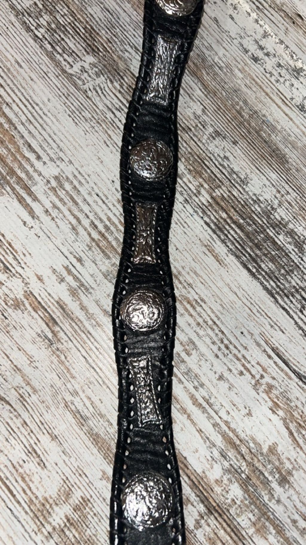 The Unbranded Brand Women's Unbranded Black Silver Concho Western Belt One Size Size ONE SIZE - 4 Thumbnail