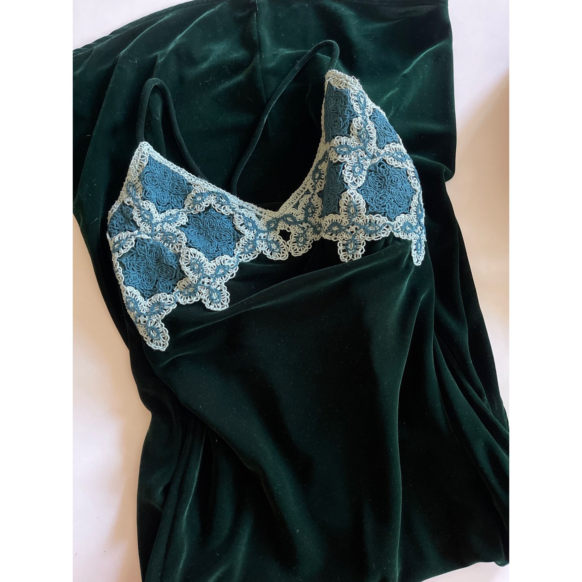 slim fit dress slacks ZARA JAHAN 974 GREEN-3piece Embroidered Velvet Dress – Zara Jahan main image 1