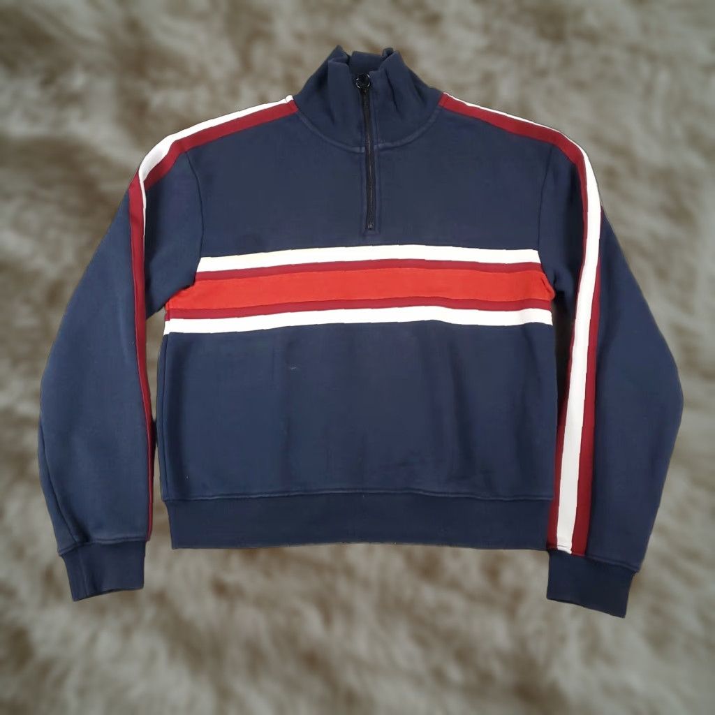 Tommy Hilfiger Tommy Hilfiger Sweater Womens Medium Blue 1/4 Zip Pullover Size M / US 6-8 / IT 42-44 - 1 Thumbnail